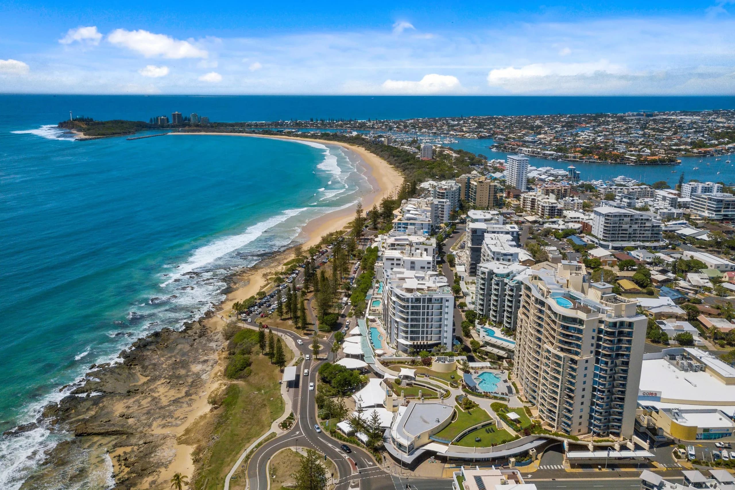 Aerial view of Mooloolaba, Sunshine Coast